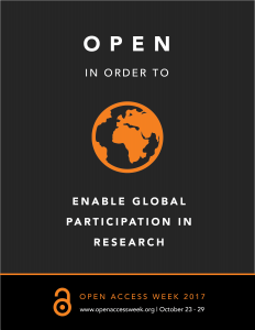 Join the Open Scholarship conversation at Open Access Week 2017